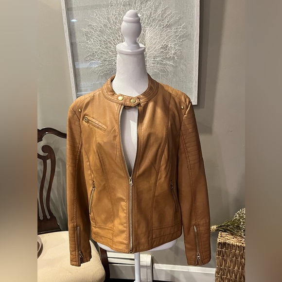 Baccini Jackets & Blazers - Baccini Faux Leather Jacket